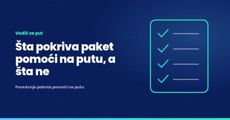 Šta pokriva paket pomoći na putu, a šta ne